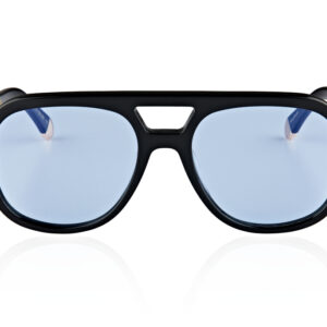 Сонцезахисні окуляри - LE STYLE - GLOSS BLACK - BLUE LENS